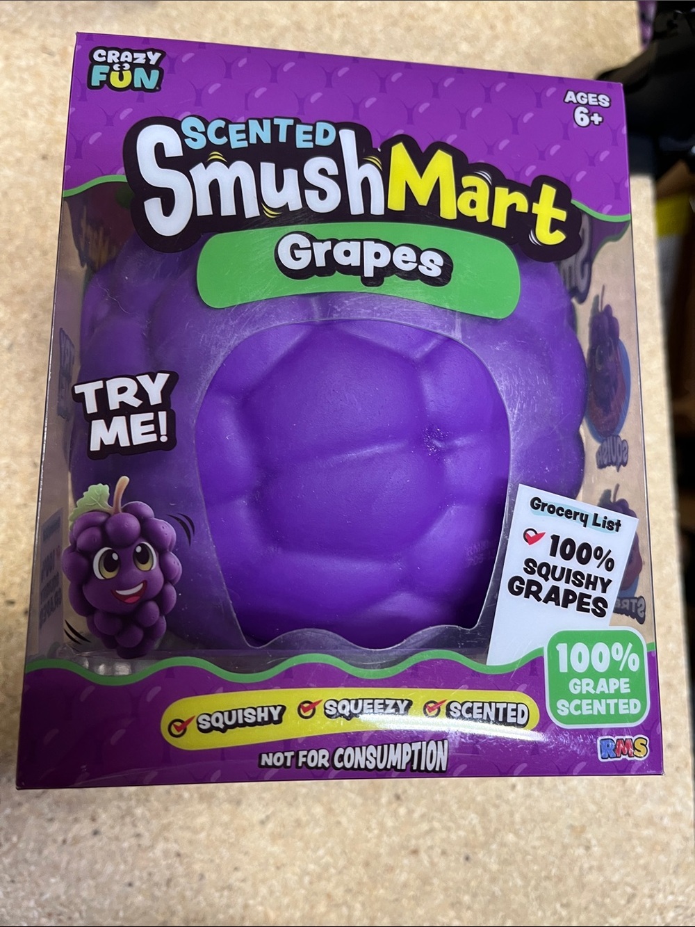 Scented SmushMart Grapes Plush Toy - Purple NIB